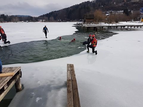 Gemeinschaftsübung ÖWR-Einsatzstelle Faak am See